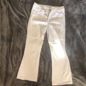 White boot cut jeans